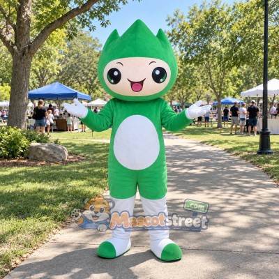 Green Sprout Character Mascot Costume Green Sprout Character Mascot Costume