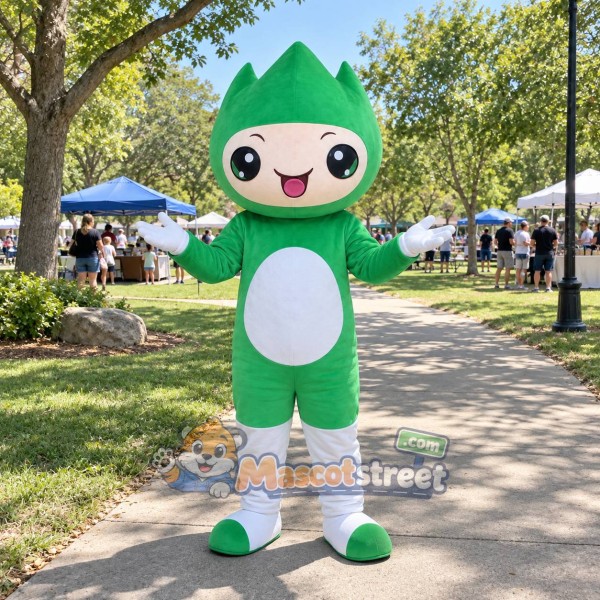 Green Sprout Character Mascot Costume Green Sprout Character Mascot Costume