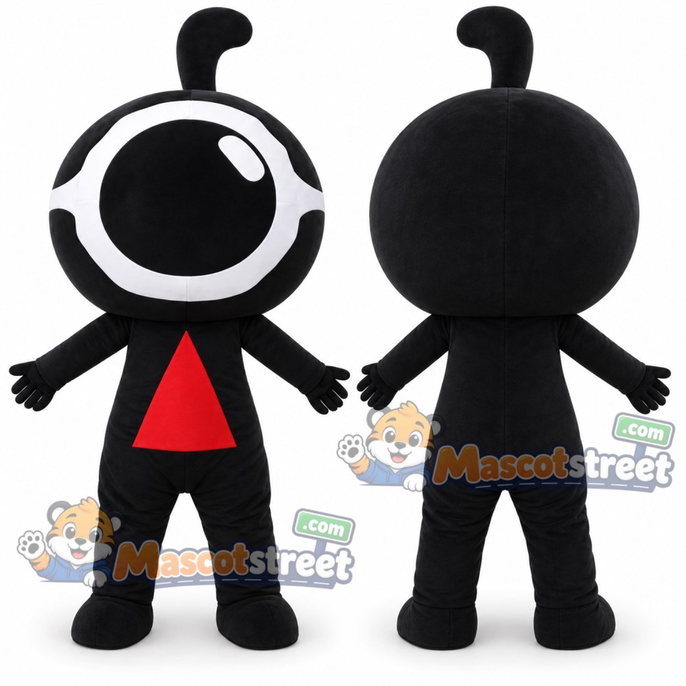 Black One Eyed Character Mascot Costume Black One Eyed Character Mascot Costume