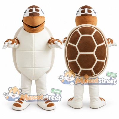 Brown and Cream Turtle Mascot Costume Brown and Cream Turtle Mascot Costume