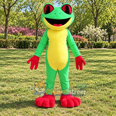 Green Frog Mascot Costume Green Frog Mascot Costume