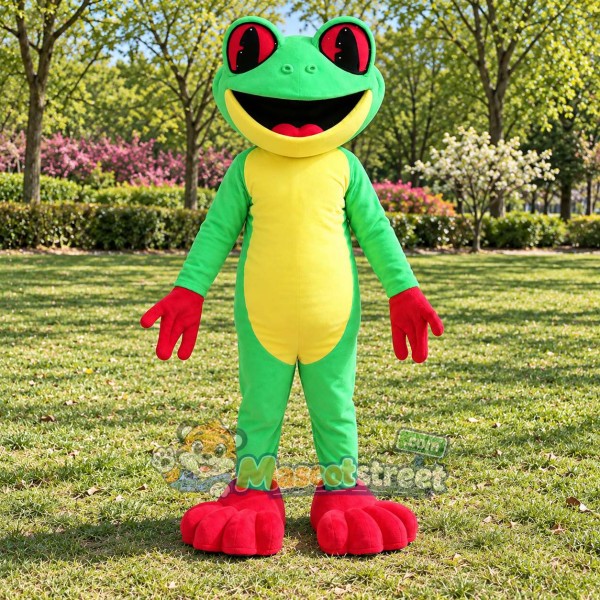 Green Frog Mascot Costume Green Frog Mascot Costume