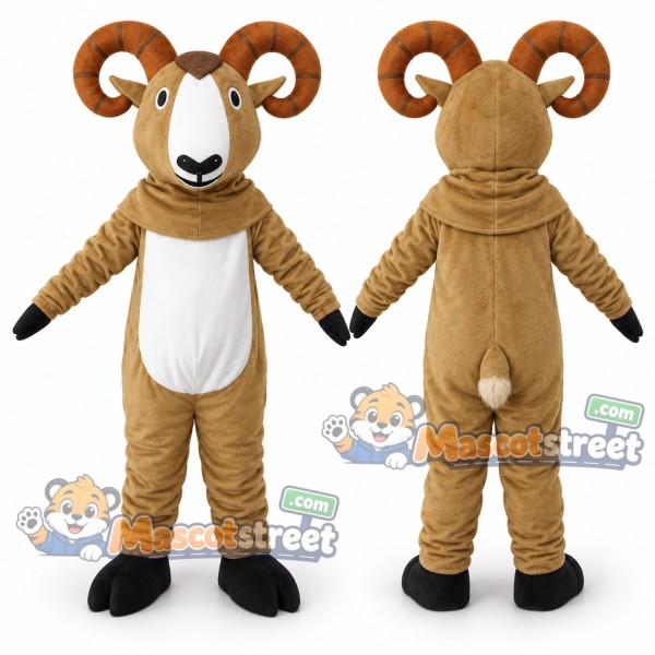 Tan Ram Mascot Costume