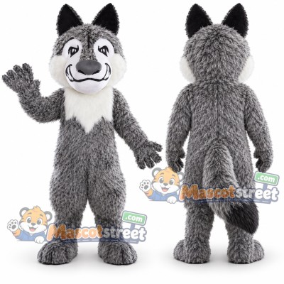 Gray Wolf Mascot Costume