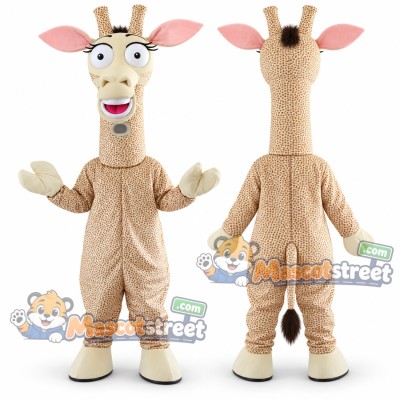 Tan Giraffe Mascot Costume Tan Giraffe Mascot Costume