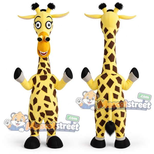 Yellow Giraffe Mascot Costume