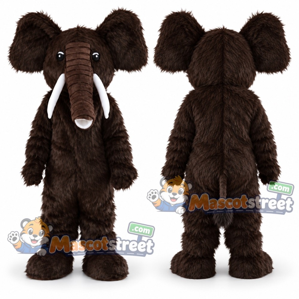 Brown Mammoth Mascot Costume Brown Mammoth Mascot Costume