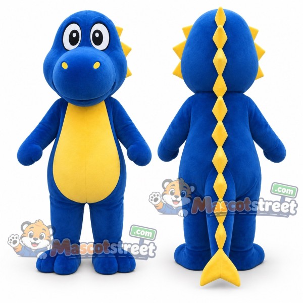 Blue Dinosaur Mascot Costume