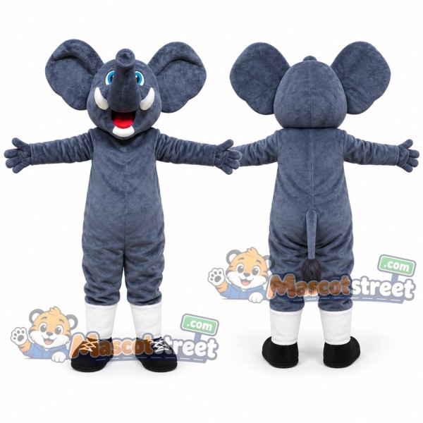 Gray Elephant Mascot Costume