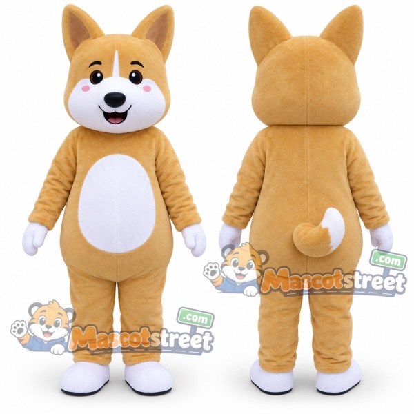 Tan Corgi Dog Mascot Costume