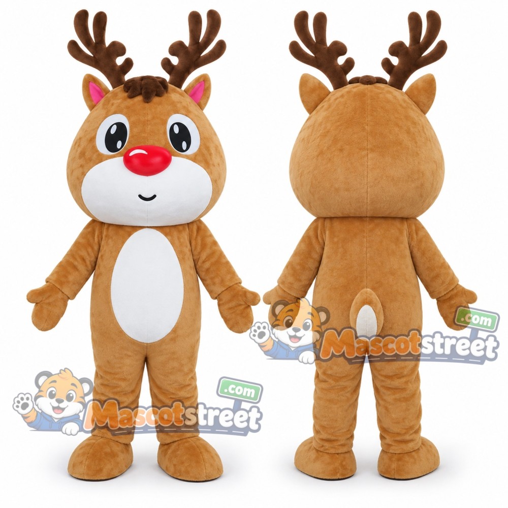 Tan Reindeer Mascot Costume