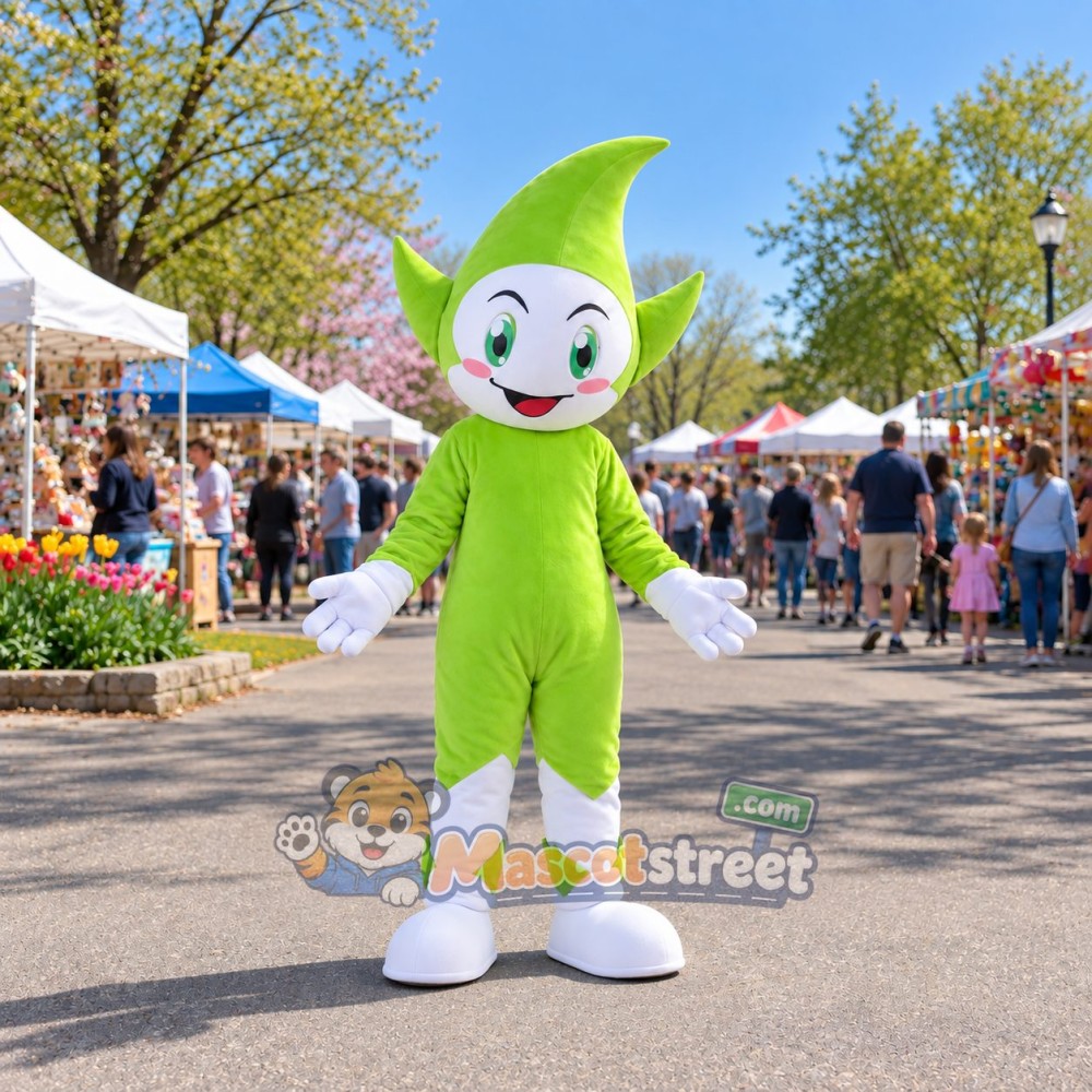 Green Leaf Character Mascot Costume