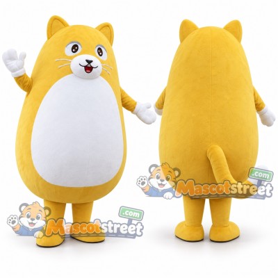 Yellow Cat Mascot Costume