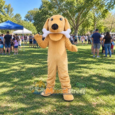 Tan Dog Mascot Costume Tan Dog Mascot Costume