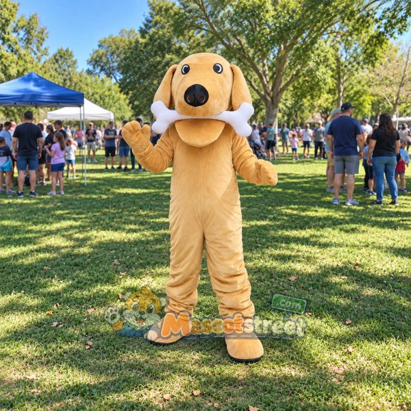 Tan Dog Mascot Costume