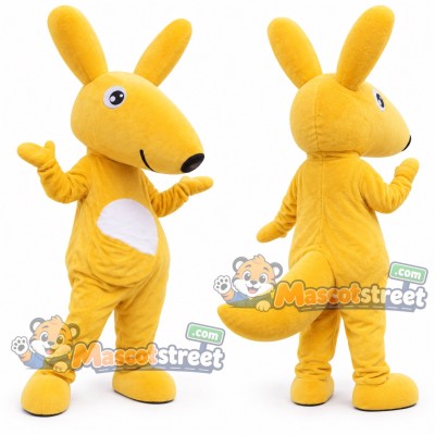 Yellow Kangaroo Mascot Costume Yellow Kangaroo Mascot Costume