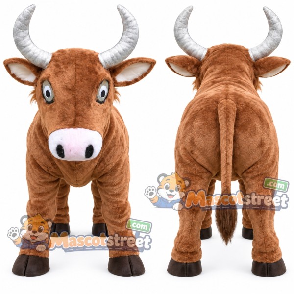 Brown Bull Mascot Costume