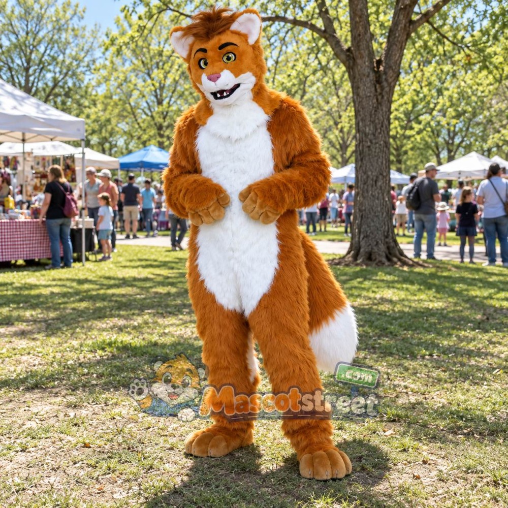 Orange Fox Mascot Costume
