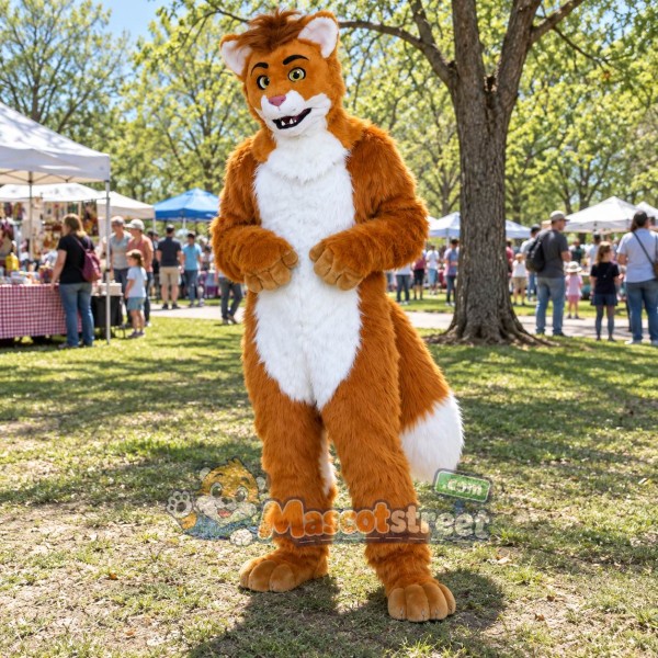 Orange Fox Mascot Costume
