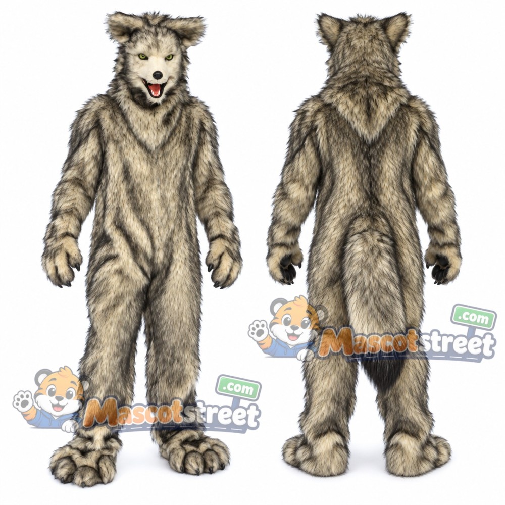Gray Wolf Mascot Costume