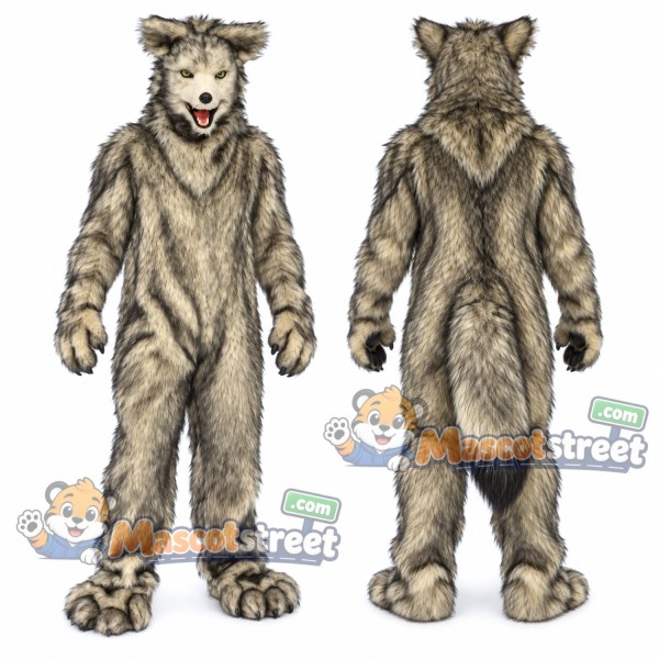 Gray Wolf Mascot Costume