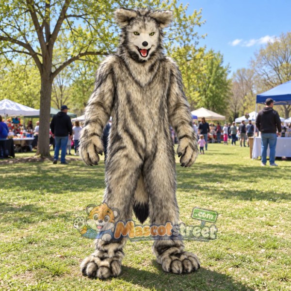 Gray Wolf Mascot Costume