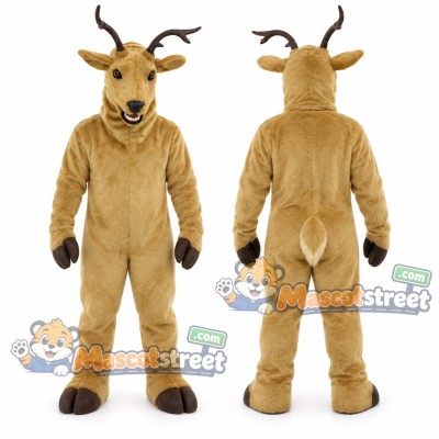 Tan Deer Mascot Costume Tan Deer Mascot Costume