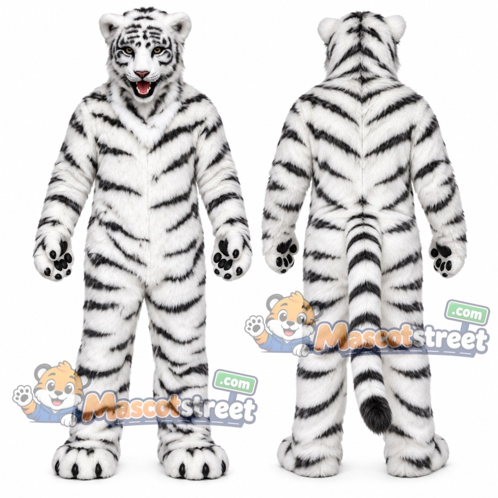 White Tiger Mascot Costume