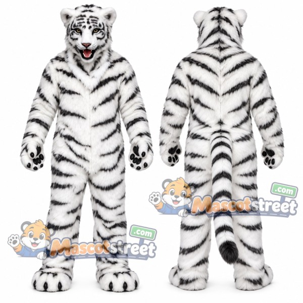 White Tiger Mascot Costume