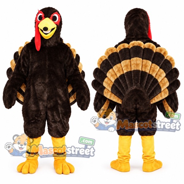 Brown Turkey Mascot Costume