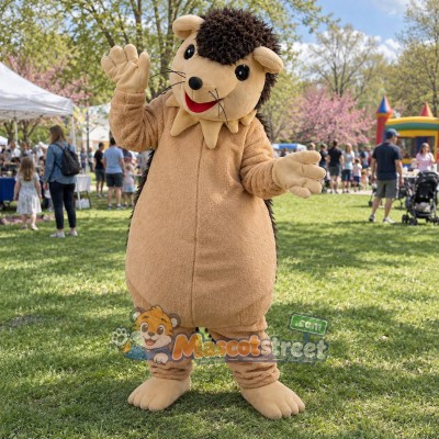 Tan Hedgehog Mascot Costume Tan Hedgehog Mascot Costume