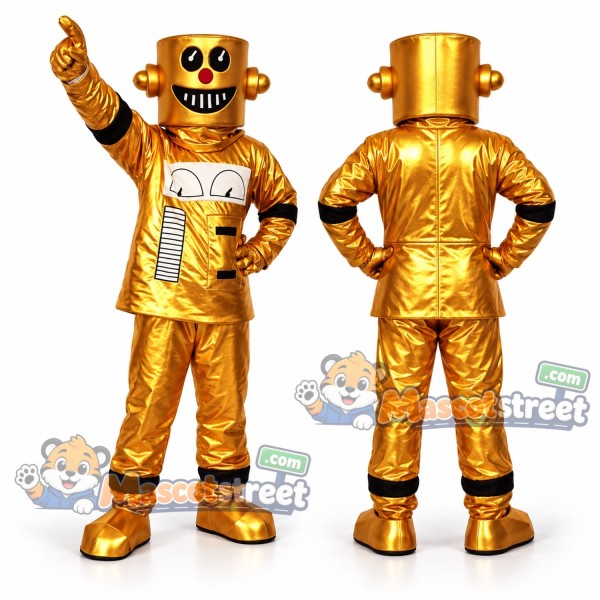 Gold Robot Mascot Costume