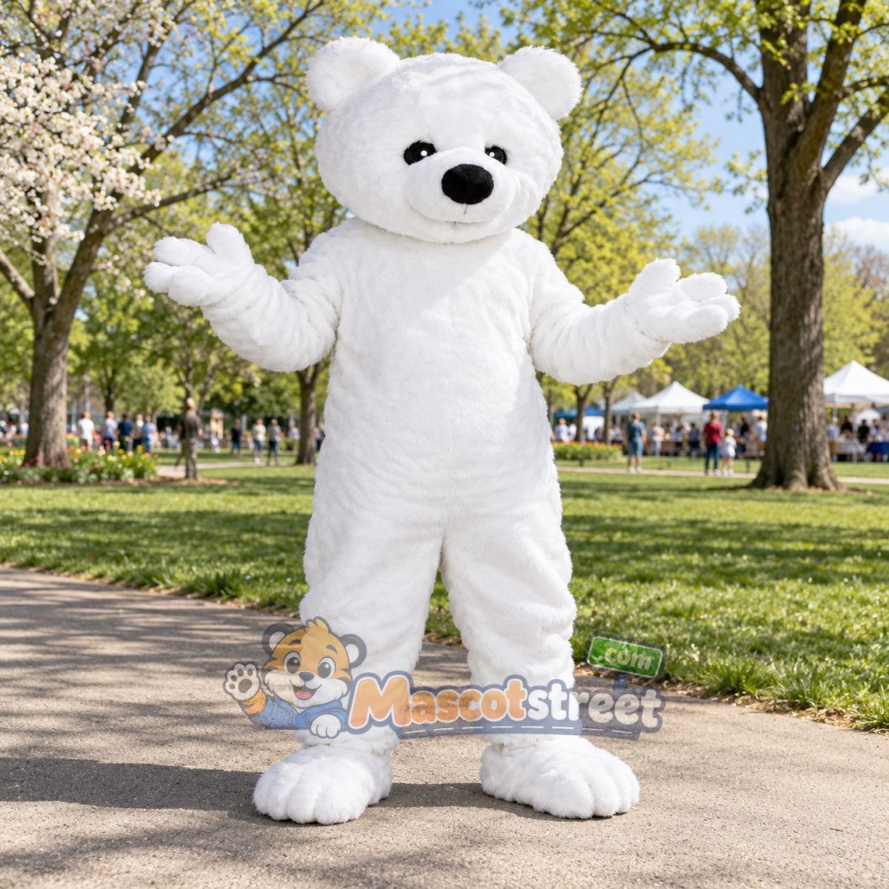 White Polar Bear Mascot Costume White Polar Bear Mascot Costume