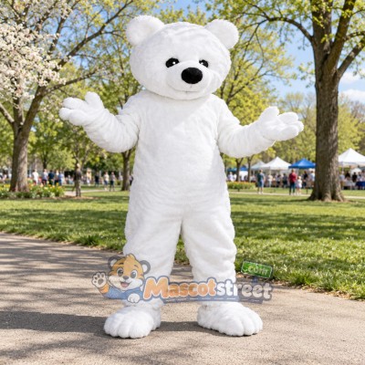 White Polar Bear Mascot Costume White Polar Bear Mascot Costume