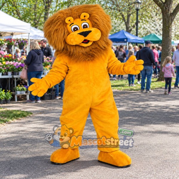 Golden Lion Mascot Costume