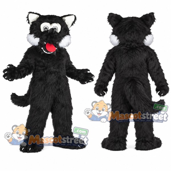 Black Wolf Mascot Costume