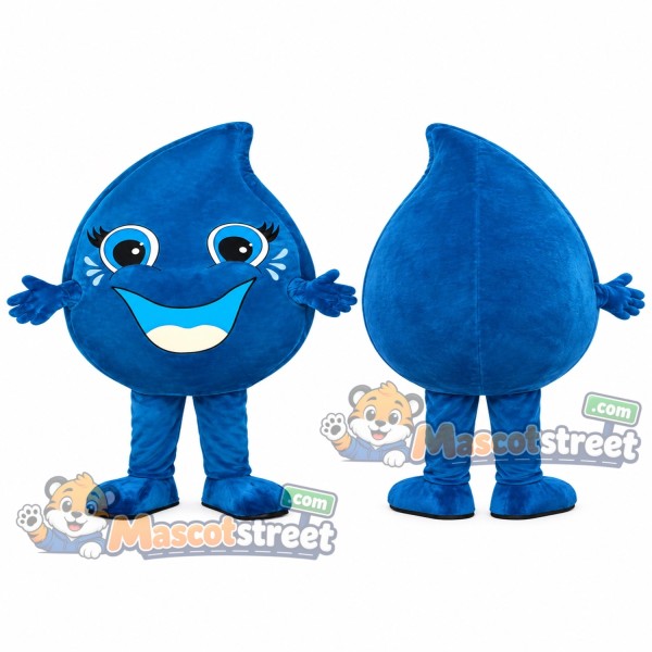 Blue Water Drop Mascot Costume