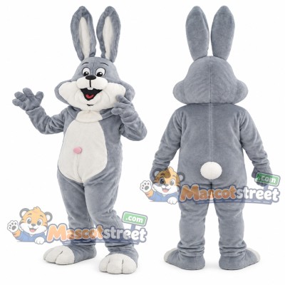 Gray Rabbit Mascot Costume