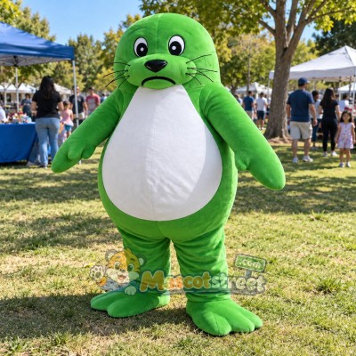 Green Dog Mascot Costume Green Dog Mascot Costume