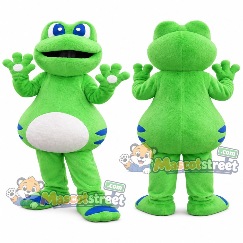 Green Frog Mascot Costume Green Frog Mascot Costume
