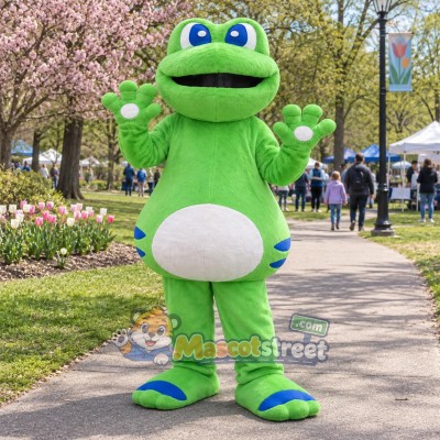 Green Frog Mascot Costume Green Frog Mascot Costume