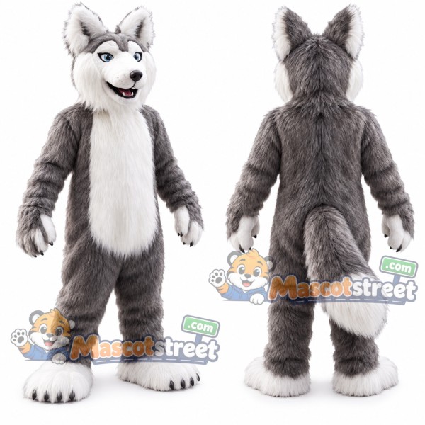 Gray Wolf Mascot Costume