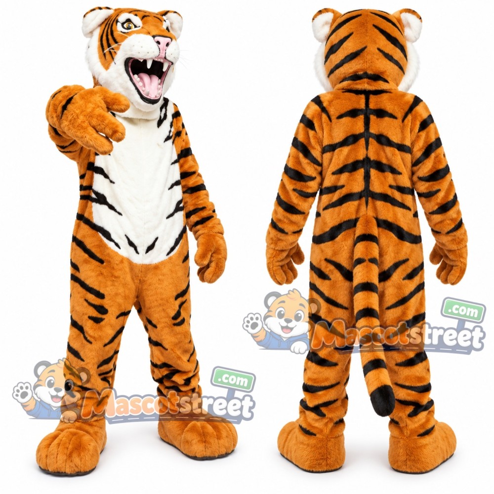 Orange Tiger Mascot Costume Orange Tiger Mascot Costume