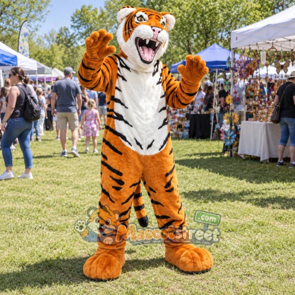 Orange Tiger Mascot Costume