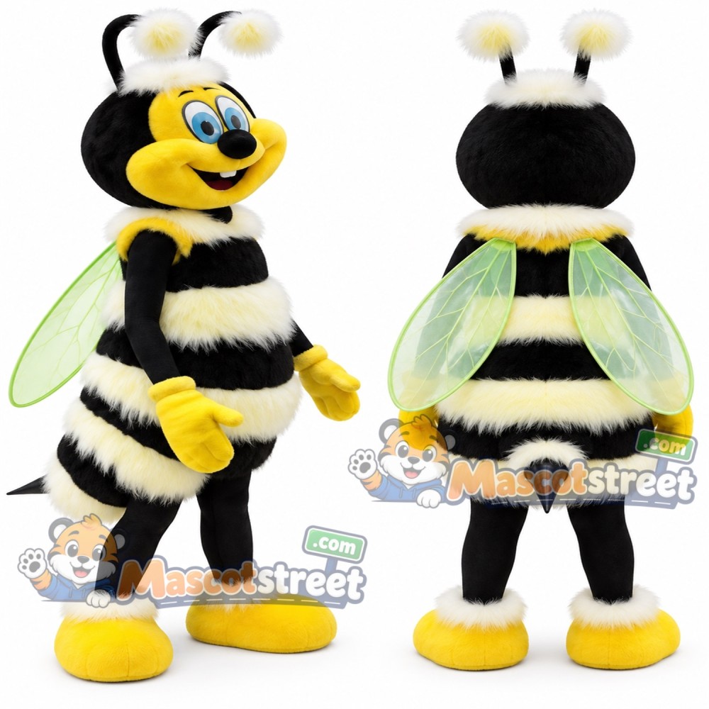 Yellow and Black Bee Mascot Costume Yellow and Black Bee Mascot Costume