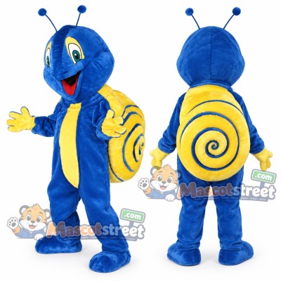 Blue Snail Mascot Costume Blue Snail Mascot Costume