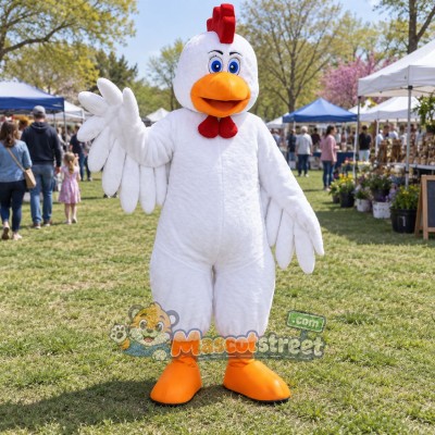 White Chicken Mascot Costume