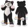 Black and White Wolf Mascot Costume