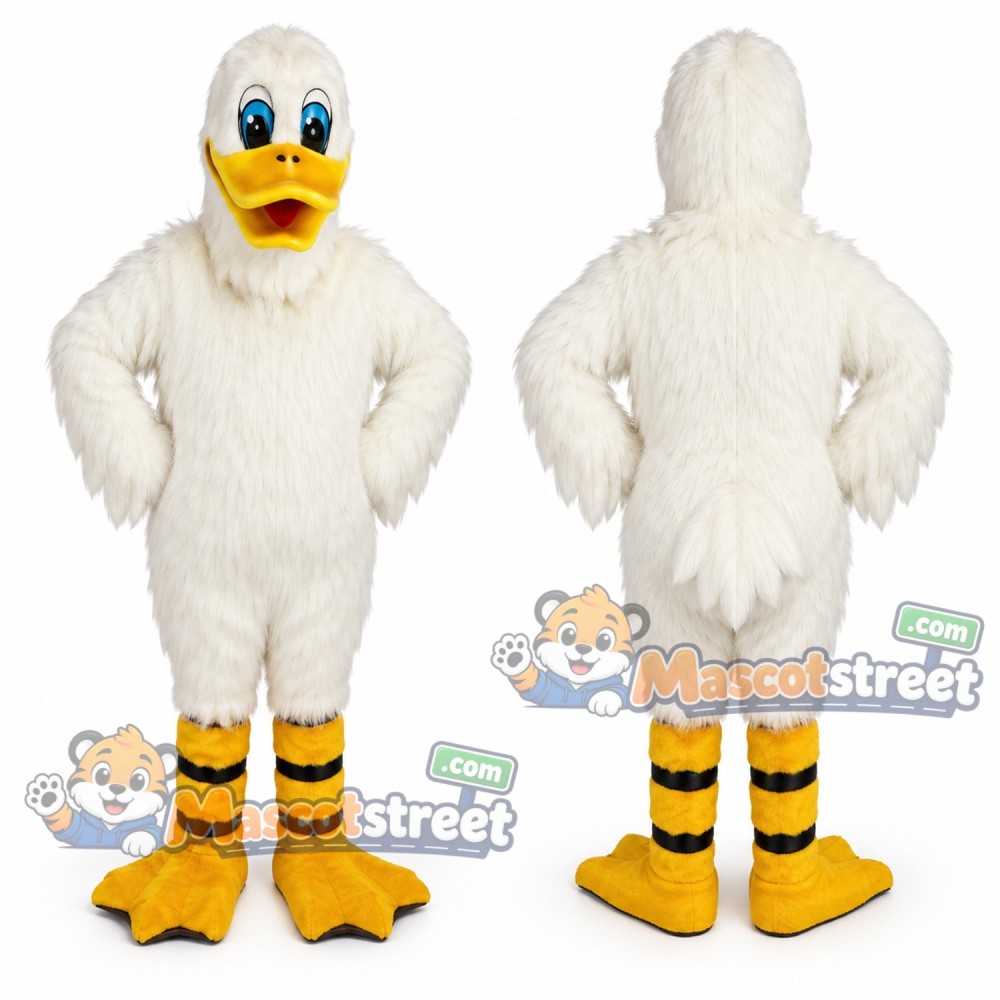 White Duck Mascot Costume White Duck Mascot Costume