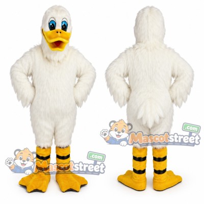 White Duck Mascot Costume White Duck Mascot Costume